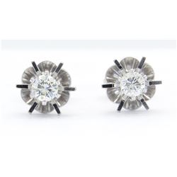 0.31ctw Diamond Earrings - 14KT White Gold