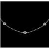 Image 2 : 0.63ctw Diamond Necklace - 14KT White Gold
