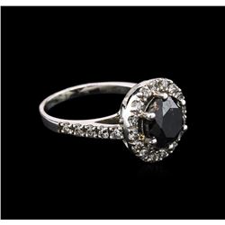 3.95ctw Black Diamond Ring - 14KT White Gold