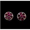 Image 1 : 0.70ctw Ruby Earrings - 14KT White Gold