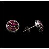Image 2 : 0.70ctw Ruby Earrings - 14KT White Gold