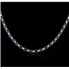 Image 1 : 14KT White Gold 30.00ctw Sapphire and Diamond Necklace