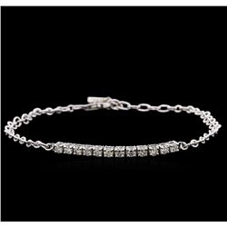 0.75ctw Diamond Bracelet - 14KT White Gold