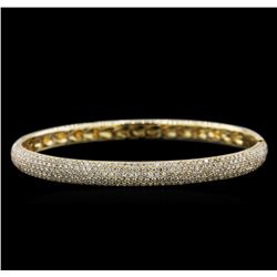 4.21ctw Diamond Bangle Bracelet - 14KT Yellow Gold