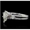 Image 1 : 18KT White Gold 1.41ctw Diamond Ring