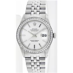 Rolex Stainless Steel 1.00ctw Diamond DateJust Men's Watch