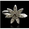Image 3 : 14KT White Gold .42ct Diamond Starfish Ring