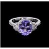 Image 2 : 3.19ct Tanzanite and Diamond Ring - 18KT White Gold