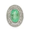 Image 2 : 14KT White Gold GIA Certified 6.28ct Emerald and Diamond Ring