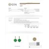 Image 8 : GIA Certified 17.47ctw Emerald and Diamond Earrings and Ring Set - 18KT White Go