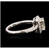 Image 3 : 14KT White Gold EGL USA Certified 1.36ctw Diamond Ring