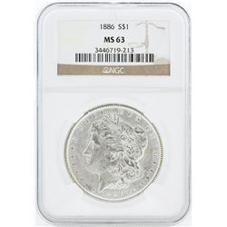 1886 NGC MS63 Morgan Silver Dollar