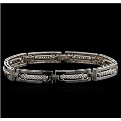 0.95ctw Diamond Bracelet - 14KT White Gold