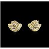 Image 1 : 0.78ctw Diamond Earrings - 14KT Yellow Gold