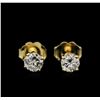 Image 1 : 0.50ctw Diamond Stud Earrings - 14KT Yellow Gold