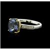 Image 1 : 18KT Two-Tone Gold 3.07ct Tanzanite and Diamond Ring