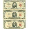 Image 1 : 1963 $5 Red Seal Bill Lot of 3