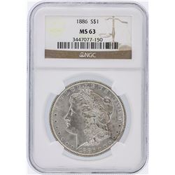 1886 NGC MS63 Morgan Silver Dollar