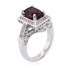 Image 3 : 14KT White Gold 3.09ct Rhodolite Garnet and Diamond Ring