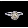 Image 2 : 1.34ctw Fancy Light Yellow Diamond Ring - 14KT Two-Tone Gold