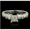 Image 2 : Platinum 1.01ctw Diamond Ring