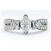 Image 1 : 1.01ctw Diamond Ring - 14KT White Gold