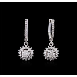 1.52ctw Diamond Earrings - 14KT White Gold