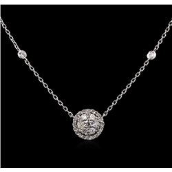 0.74ctw Diamond Necklace - 14KT White Gold