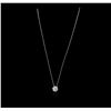 Image 2 : 14KT White Gold 1.04ctw Diamond Pendant with Chain