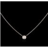 Image 1 : 0.09ct Diamond Necklace - 14KT White Gold