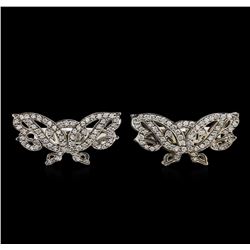 1.00ctw Diamond Cufflinks - 14KT White Gold