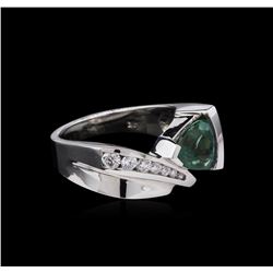 2.12ct Alexandrite and Diamond Ring - 14KT White Gold