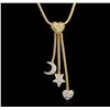 Image 1 : 14KT Yellow Gold 0.25ctw Diamond Necklace