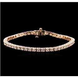 14KT Rose Gold 4.65ctw Diamond Tennis Bracelet