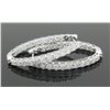 Image 1 : 3.12ctw Diamond Hoop Earrings - 14KT White Gold