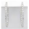 Image 5 : 3.12ctw Diamond Hoop Earrings - 14KT White Gold