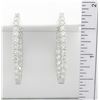 Image 7 : 3.12ctw Diamond Hoop Earrings - 14KT White Gold