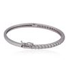 Image 2 : 14KT White Gold 1.93ctw Diamond Bangle Bracelet