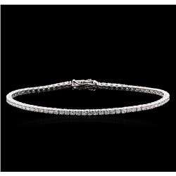 3.20ctw Diamond Bracelet - 18KT White Gold