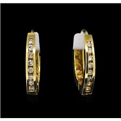 0.82ctw Diamond Earrings - 14KT Yellow Gold