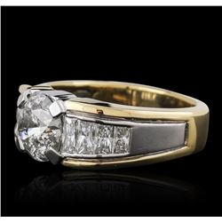 Platinum and 18KT Yellow Gold 4.91ctw Diamond Ring