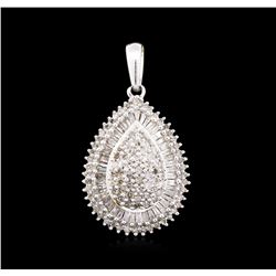 1.05ctw Diamond Pendant - 10KT White Gold
