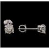 Image 2 : 0.84ctw Diamond Stud Earrings - 14KT White Gold