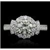 Image 2 : 18KT White Gold 2.09ctw Diamond Ring