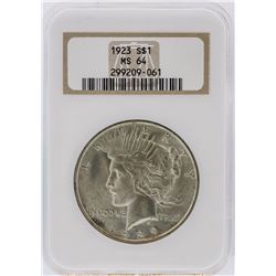 1923 NGC MS64 Peace Silver Dollar