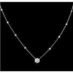 0.80ctw Diamond Necklace - 14KT White Gold