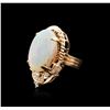 Image 2 : 14KT Rose Gold 10.21ct Opal and Diamond Ring