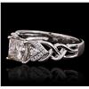 Image 2 : 18KT White Gold 1.34ctw Diamond Ring