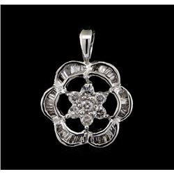 0.32ctw Diamond Pendant - 14KT White Gold