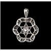 Image 2 : 0.32ctw Diamond Pendant - 14KT White Gold